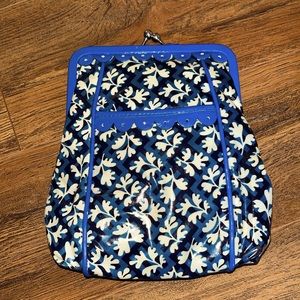 Blue and white floral Vera Bradley cross body purse with matching wallet